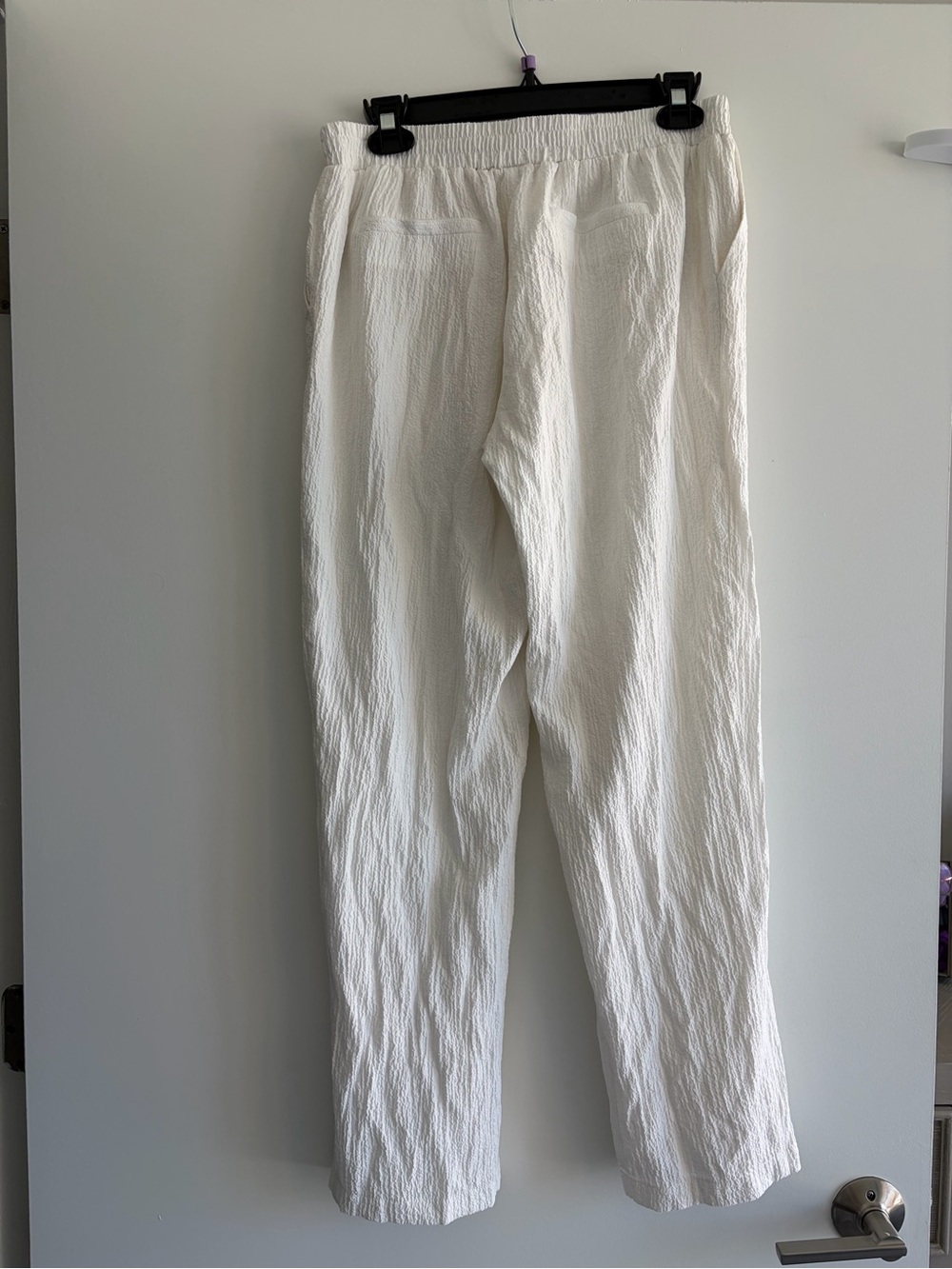Calvin Klein Linen White Lightweight Pants - Picture 3 of 4